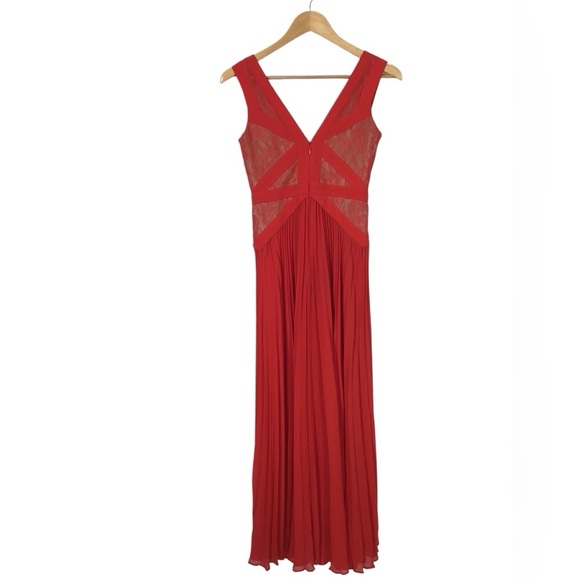 BCBG MAXAZRIA x REVOLVE Bright Poppy Pleated Maxi Dress Size 0 - Picture 7 of 12